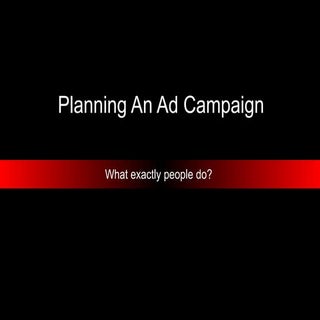 Ad Campaign Planning
