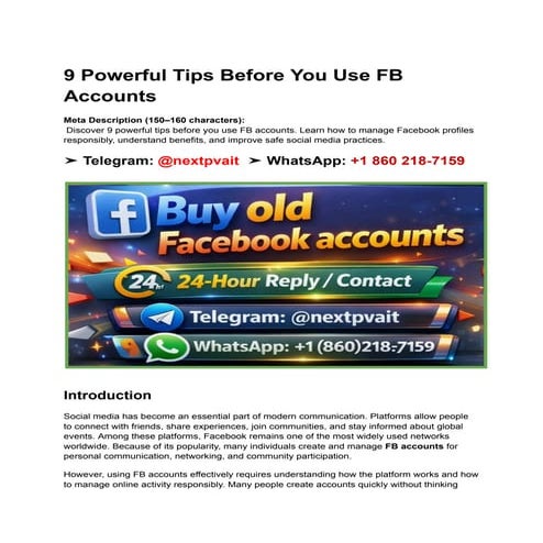 9 Powerful Tips Before You Buy FB Accounts.pdf