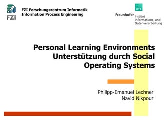Personal Learning Environments