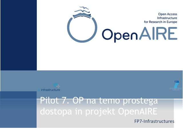 OpenAIRE at the conference Open access to the achievements of Slovenian scien...