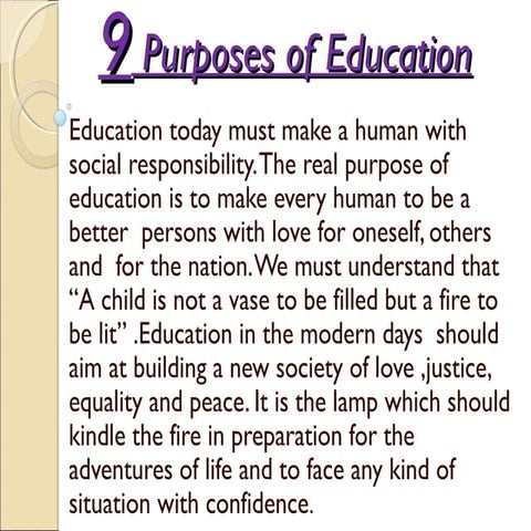 9 Purposes Of Education