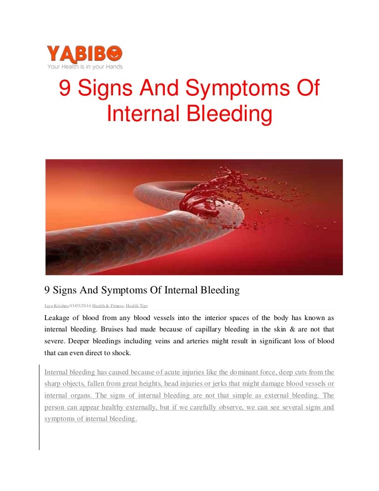 9 signs and symptoms of internal bleedingpdf1
