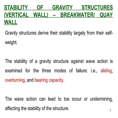 Stability Analysis of Gravity Structures for Breakwater and Quay Walls ...