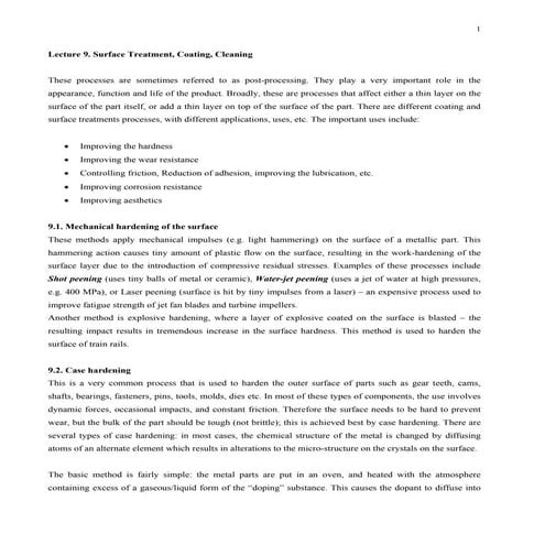 9 surface treatment processes