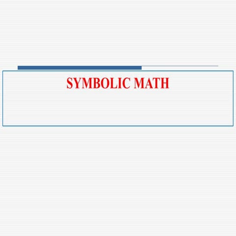 9_Symbolic Math in MATLAB for Engineers.pptx