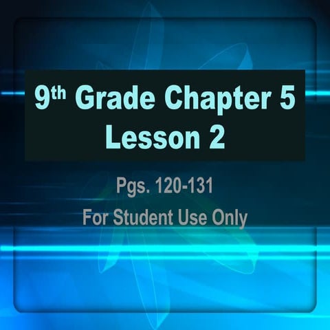 9th Grade Chapter 5 Lesson 2