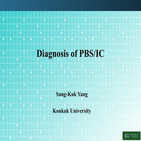 bladder pain syndrome / interstitial cystitis | PPTX