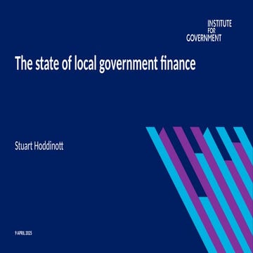 STUART HODDINOTT, NAVIGATING THE CHANGING LANDSCAPE-THE STATE OF LOCAL GOVERN...