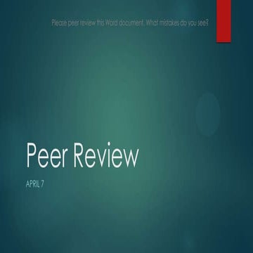 Peer Review