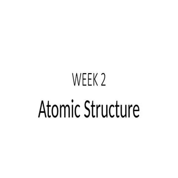 Comprehensive Overview of Atomic Structure: Elements, Compounds, and ...