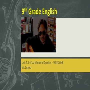 9th grade english unit 9.4 week one | PPTX