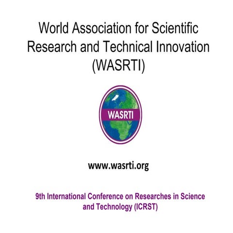 9th International Conference on Researches in Science and Technology (ICRST)
