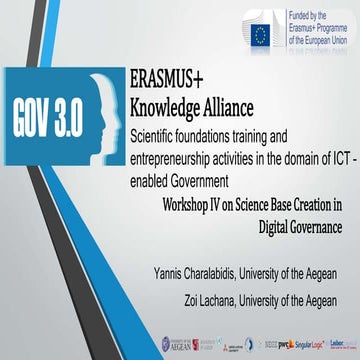9th Session: Workshop IV on Science Base Creation in Digital Governance