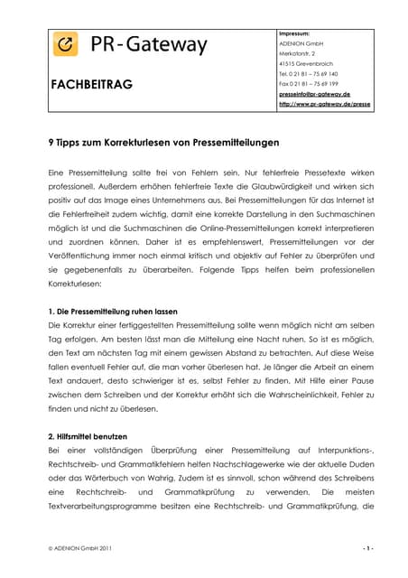 9 Tipps zum Korrekturlesen von Pres...