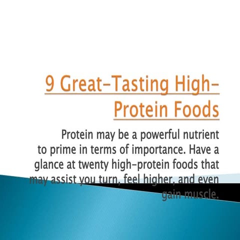 9 Top High Protein Foods