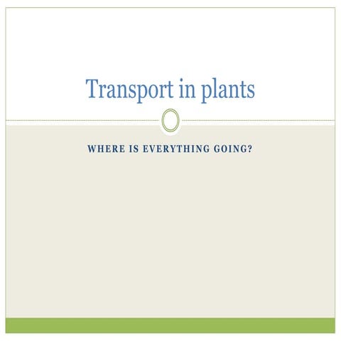 Ch 9 transport in plants 2019