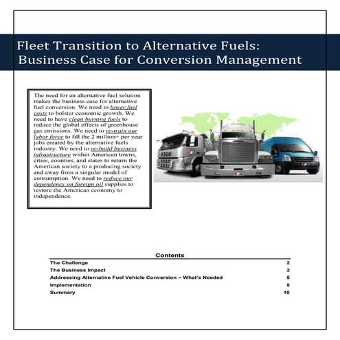 9 Two5 Motoring Alternative Fuels Conversion Management White Paper