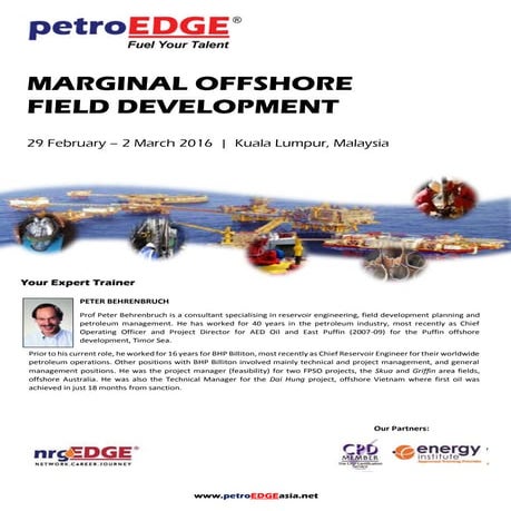 PE929 Marginal Offshore Field Development