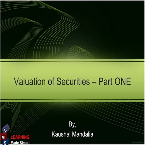 Valuation Of Securities