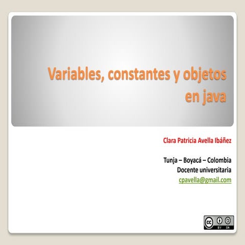 9 Curso de POO en java - variables, constantes y objetos