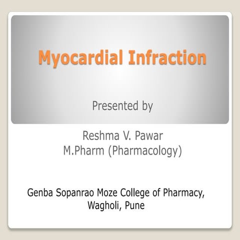 Myocardial infraction presentation