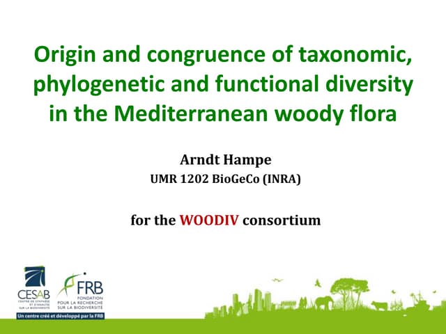 Origin and congruence of taxonomic, phylogenetic and functional diversity in ...