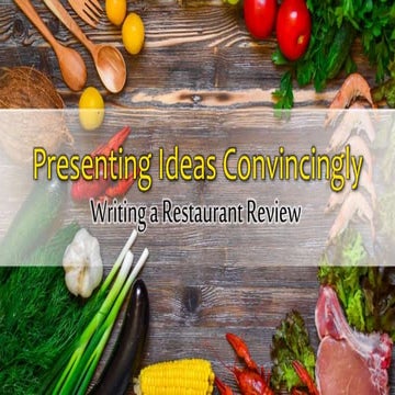 Writing a restaurant review - EAPP