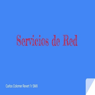 Servicios de red