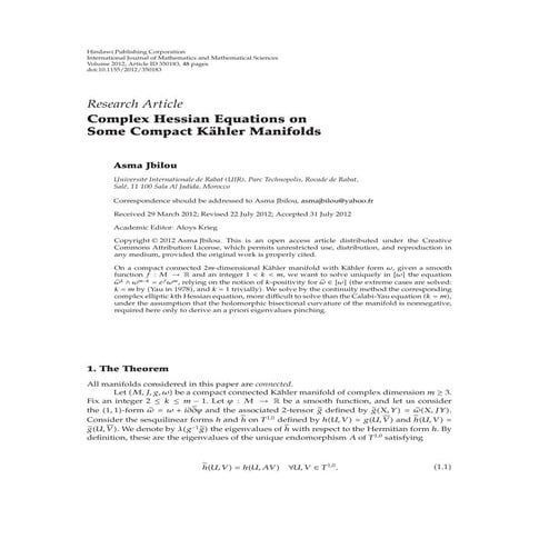 Complex Hessian Equations on Some Compact Kähler Manifolds (2012)