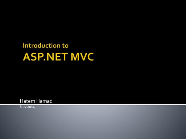 ASP.net MVC Introduction Wikilogia (nov 2014)