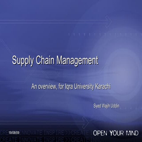 Presentation to AMI university on Value Chain fundamentals 