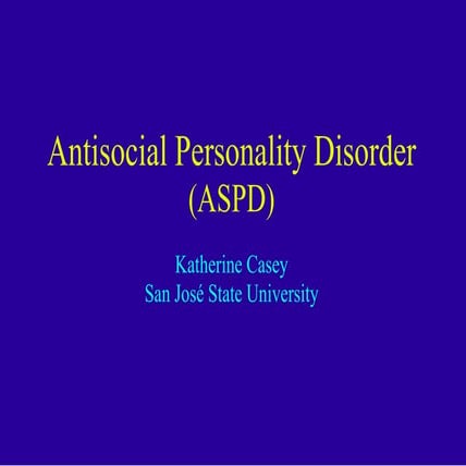 ASPD presentation