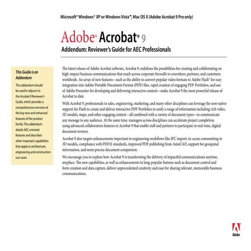Acrobat 9 AEC
