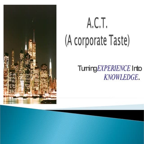 A Corporate Taste Description