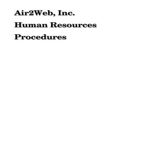 Air2 Web Human Resources Procedures