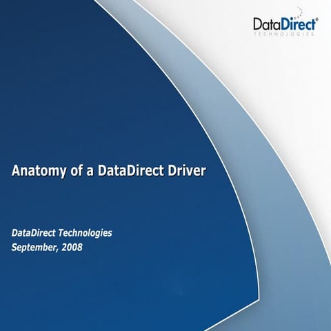 Anatomy Of A Driver Presentation   09 15 2008