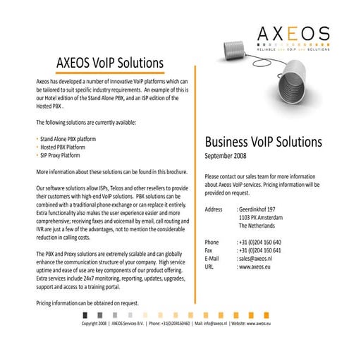 Axeos Brochure