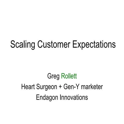 Scaling Customer Expectations | BarCamp Miami