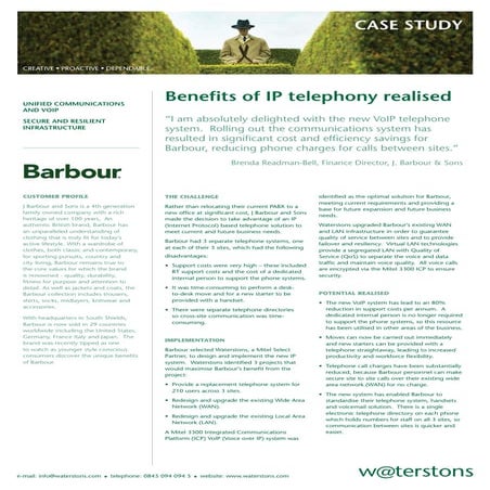Barbour Case Study | PDF