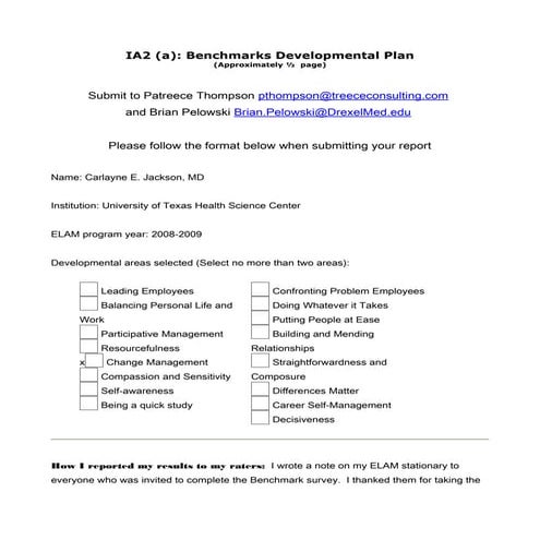 Benchmarks Project Description