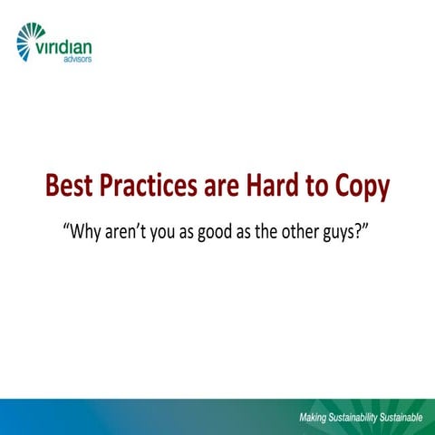 Best Practices Are Hard To Copy | PPT