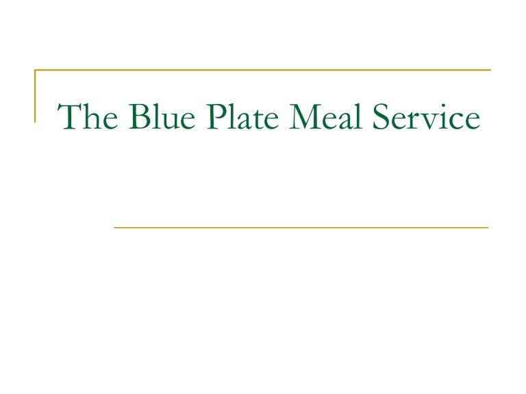 Blueplate Meal Service