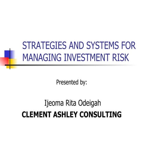 Managing Investment Risk