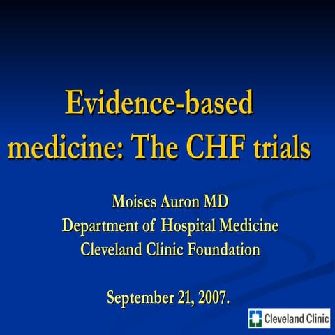 Evidence-based management of CHF