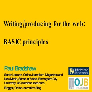 Writing/production for the web - BA...