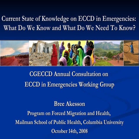 ECCD in Emergencies