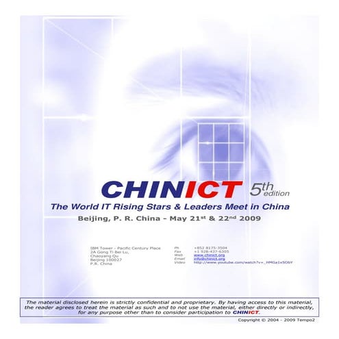 Chinict 2009   General Brochure