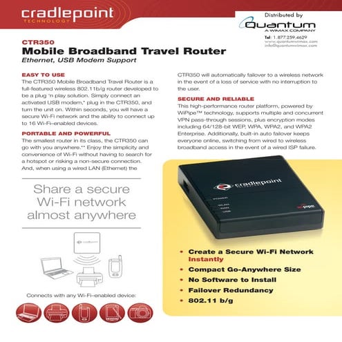CTR350 Cradlepoint Product Brochure (quantum-wireless.com)