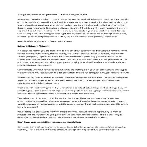 Careersearchintougheconomy