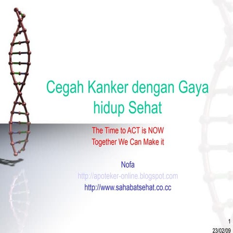 Cegah Kanker Dengan Gaya Hidup Sehat